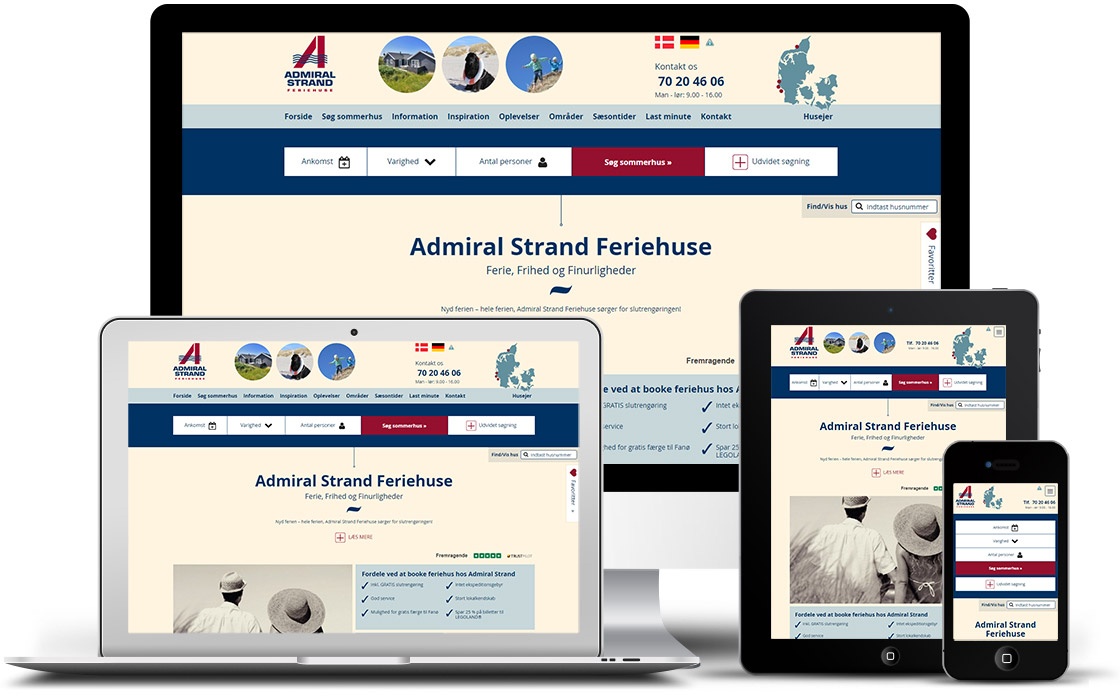 Admiral Strands responsive website