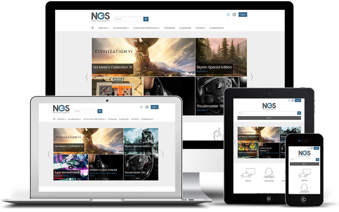 Responsivt Drupal website til Nordic Game Supply