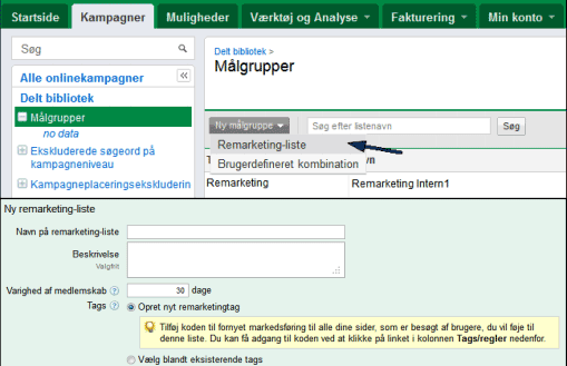 Målgruppe i remarketing